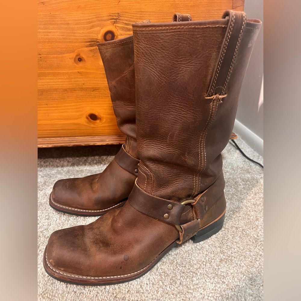 Vintage Frye Dark Brown Leather Boots